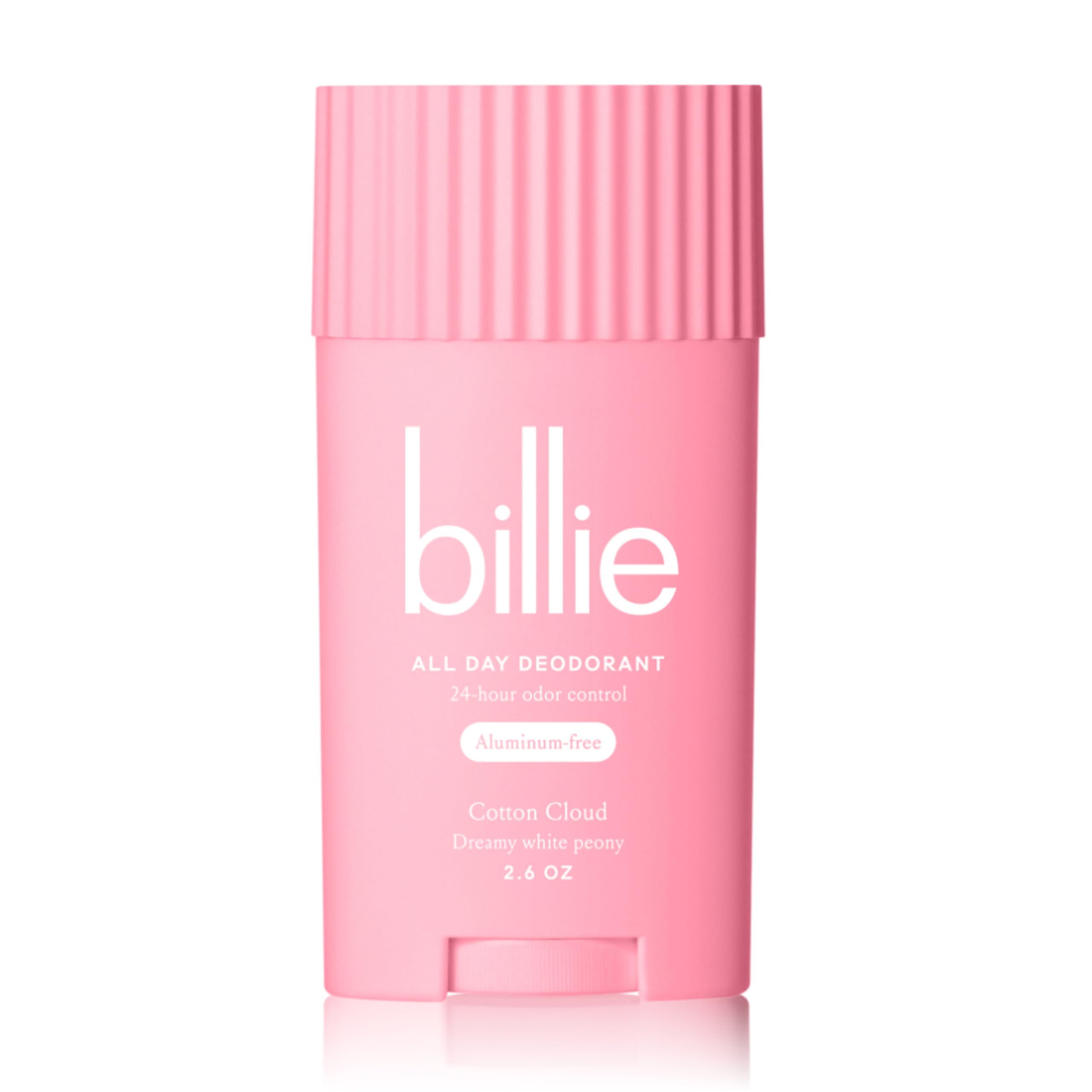 Billie All Day Deodorant - 24-Hour Odor Protection for Women, Aluminum-Free, Cotton Cloud, |6oz - Long Lasting Freshnes