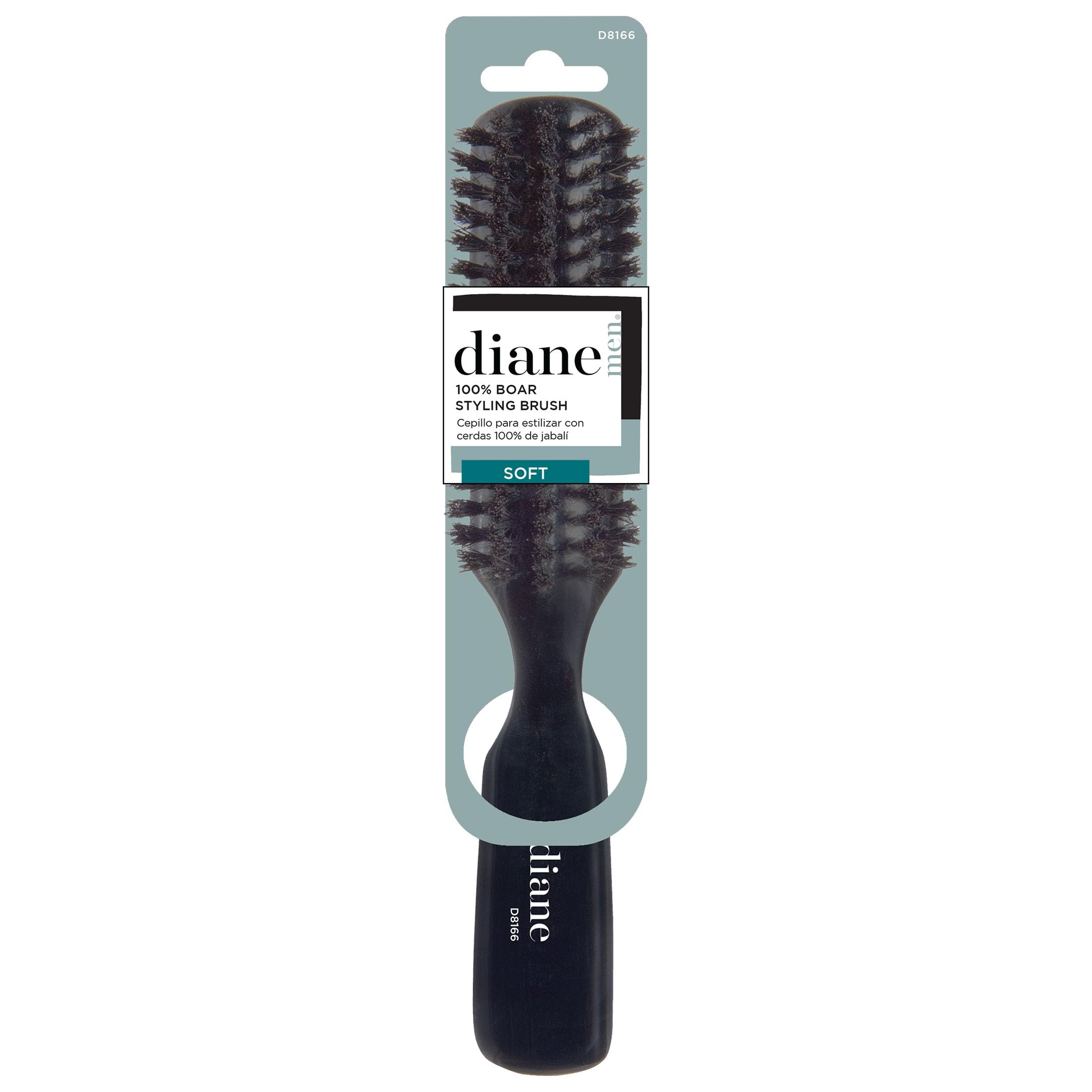 Diane 100% Soft Boar Bristle Styling Brush for Hair Protection and Grooming Daily Use