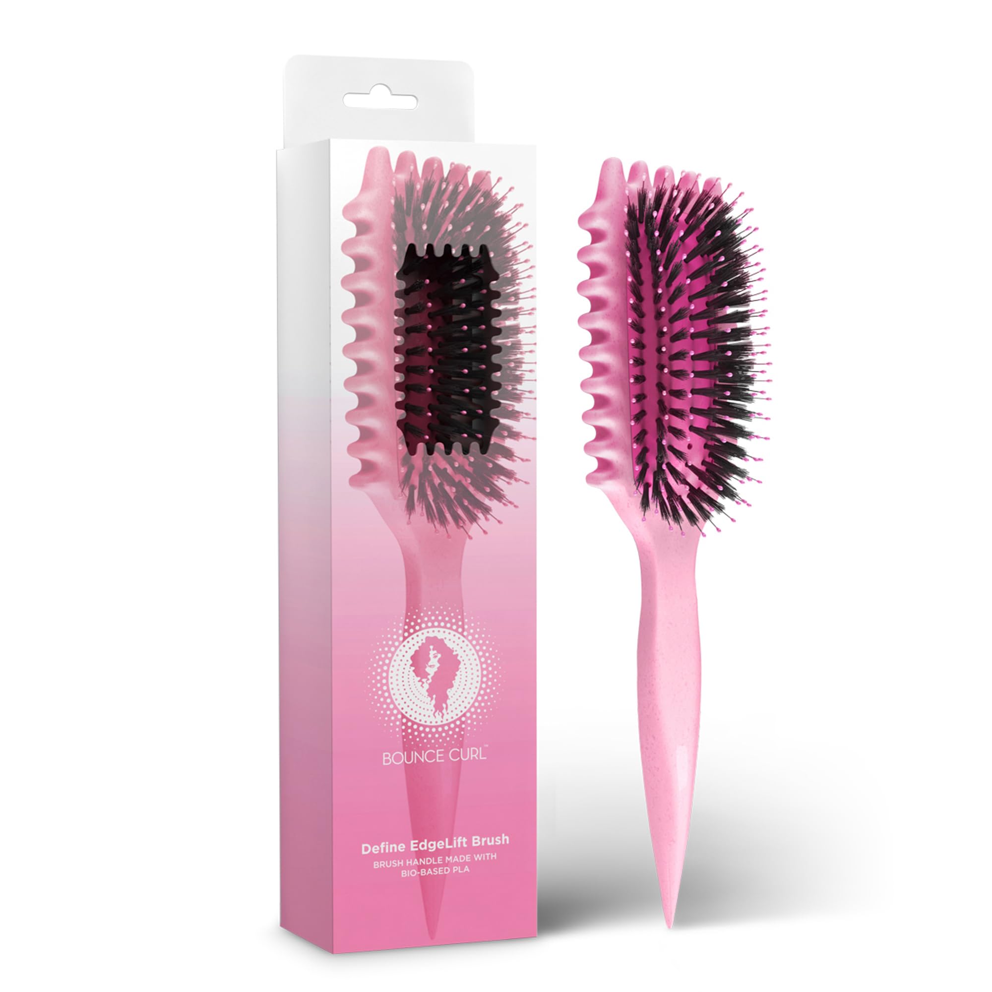 Bounce Curl Define EdgeLift 5-in-1 Brush for Effortless Curls, Waves & Coils - Pink
| Reduces Frizz with Bounce Curl De